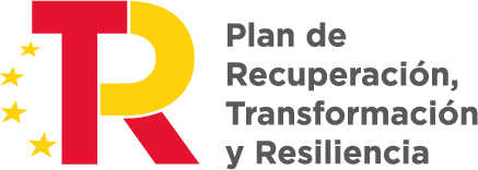 Logo del Plan de Recuperación, Transformación y Resiliencia en España, que simboliza el compromiso con la recuperación económica y social.